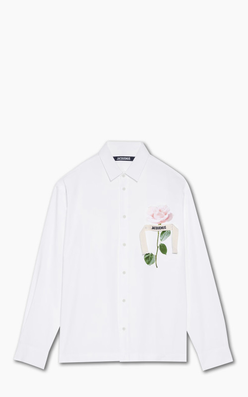 Jacquemus La Chemise Baou Rose Shirt Print Light Pink Rose