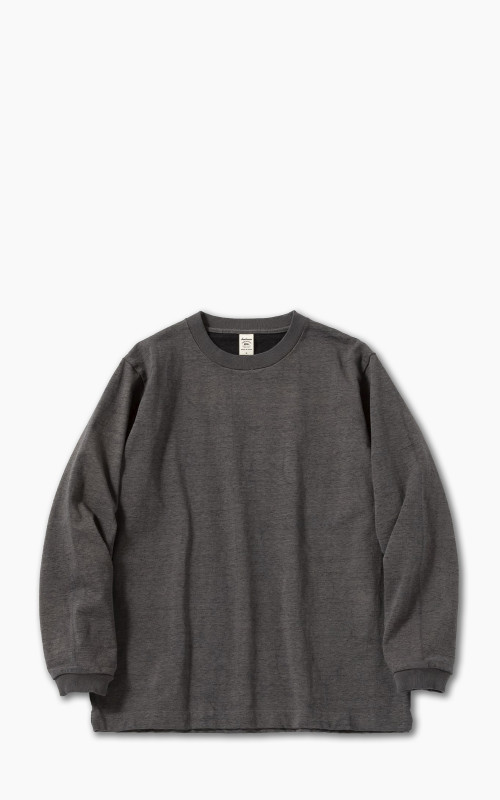 Jackman Dotsume L/S T-Shirt Grains Charcoal