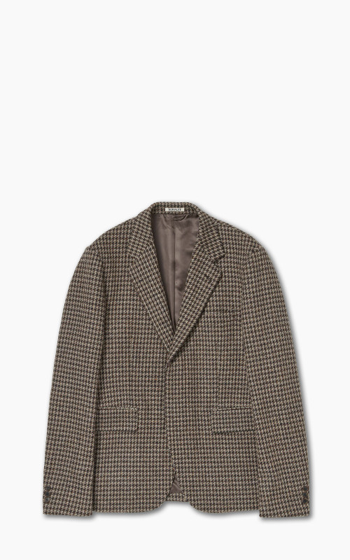 British Wool Tweed Over Jacket Brown