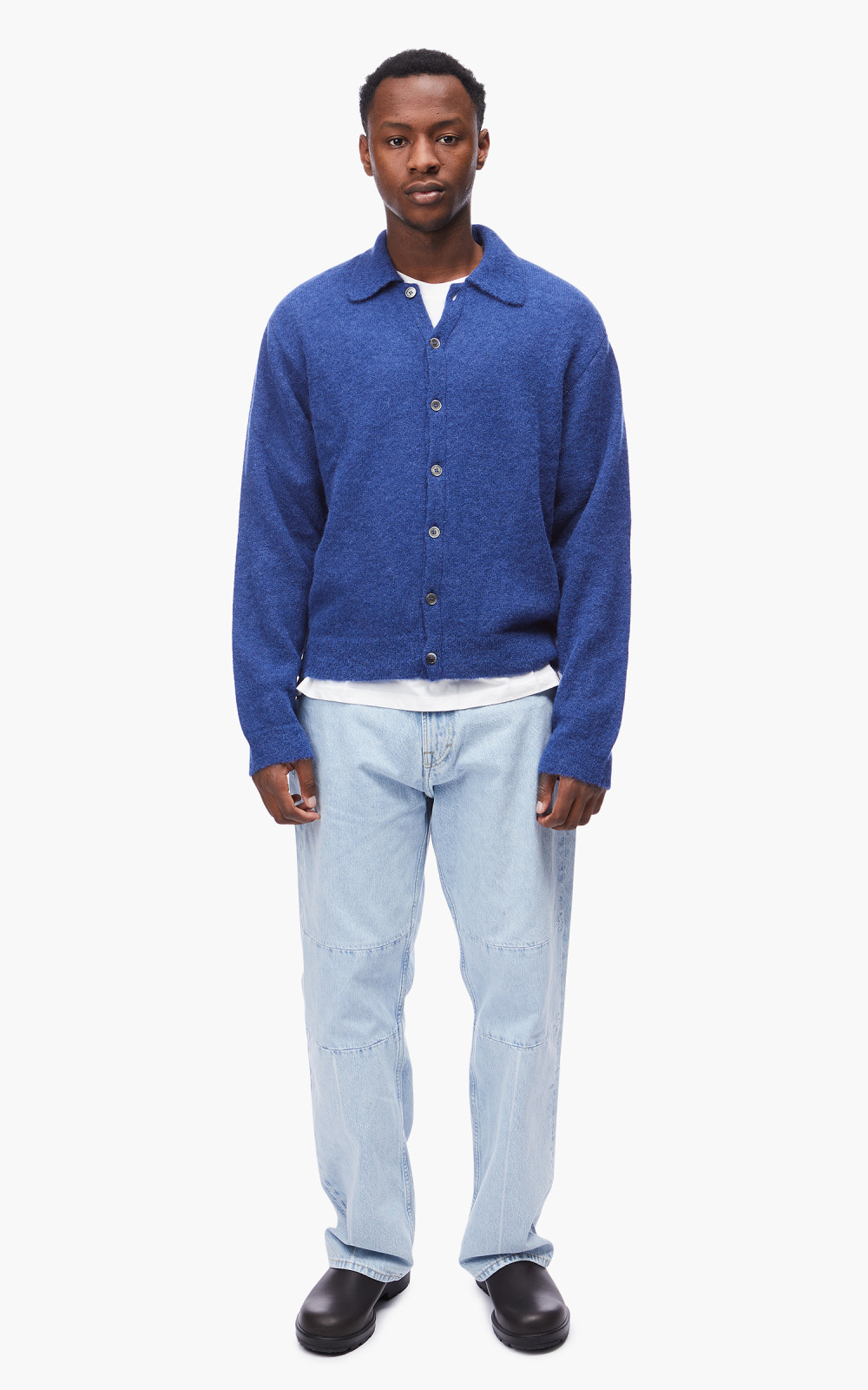 Our Legacy Evening Polo Fuzzy Alpaca Royal Blue | Cultizm