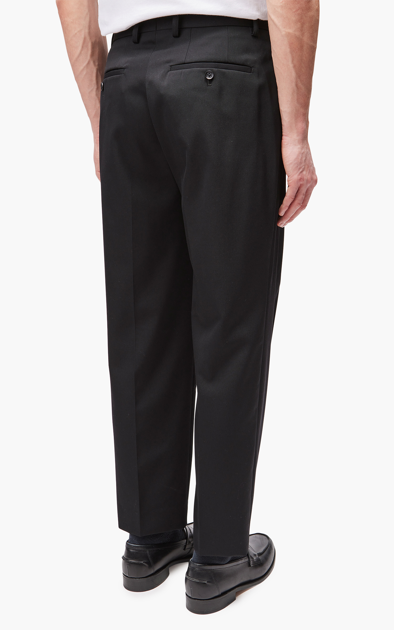 オンラインストア最安 stein WIDE TAPERED TROUSERS(black) スラックス