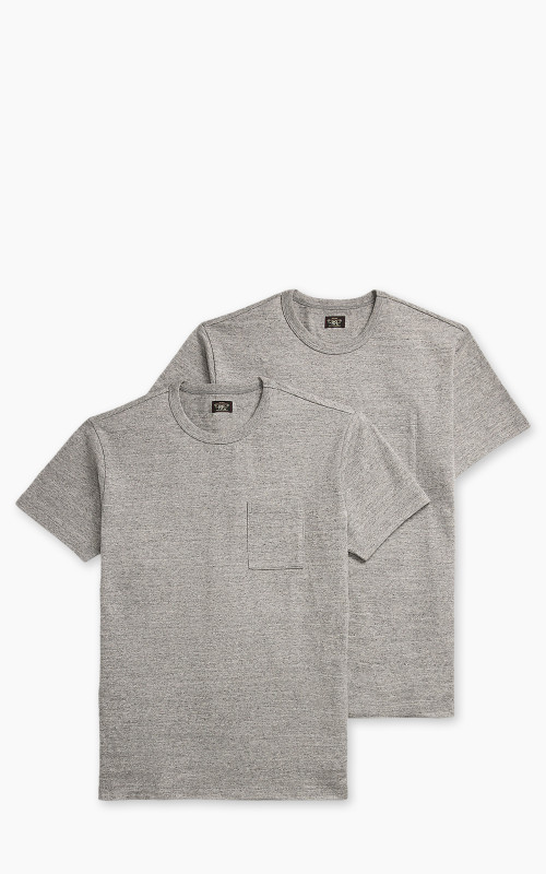 RRL 2-Pack Garment-Dyed Tees Grey Heather