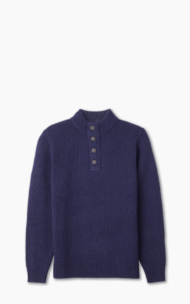Barbour Calder Knitted Half Zip Sweater Navy | Cultizm