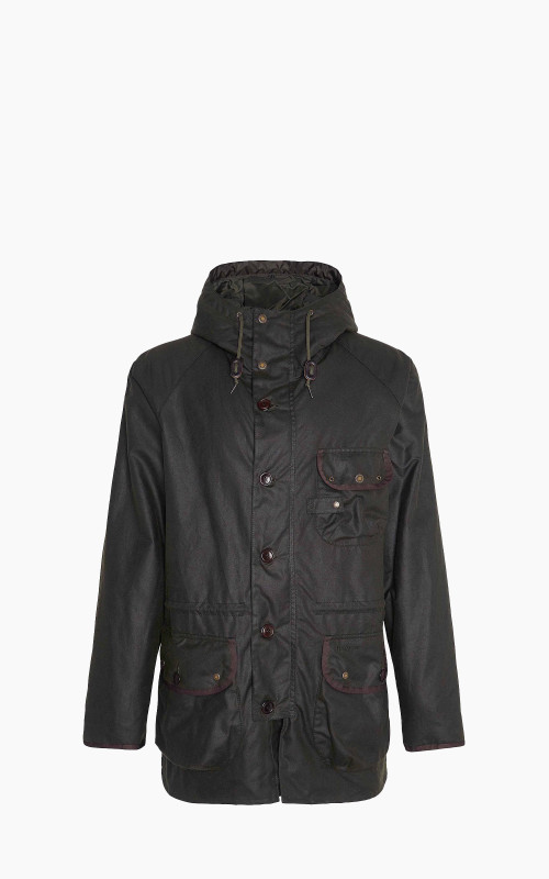 Barbour Field Waxed Parka Fern