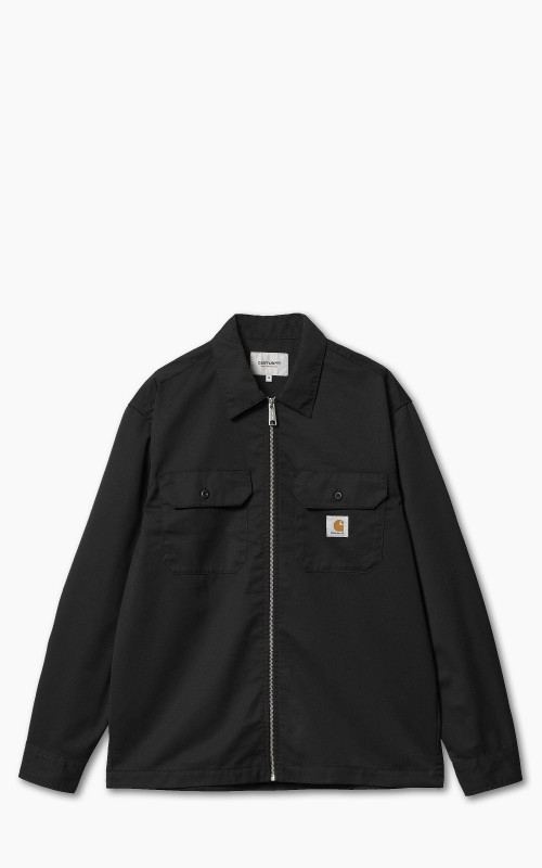 Carhartt WIP L/S Craft Zip Shirt Black Rinsed