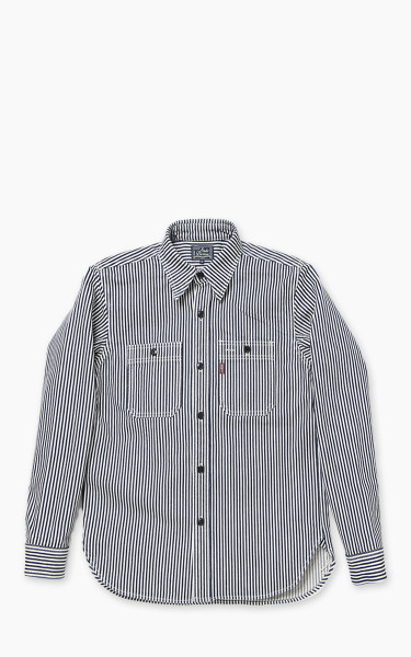 Studio D&#039;Artisan D5335H 14oz Heavy Japanese Hickory Stripe Work Shirt Indigo