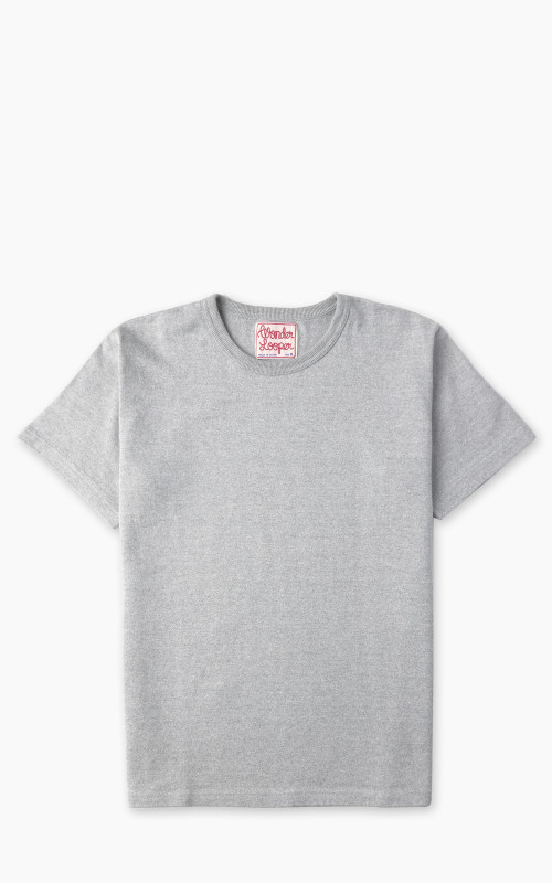 Wonder Looper Double Heavyweight Crewneck T-Shirt Heather Grey