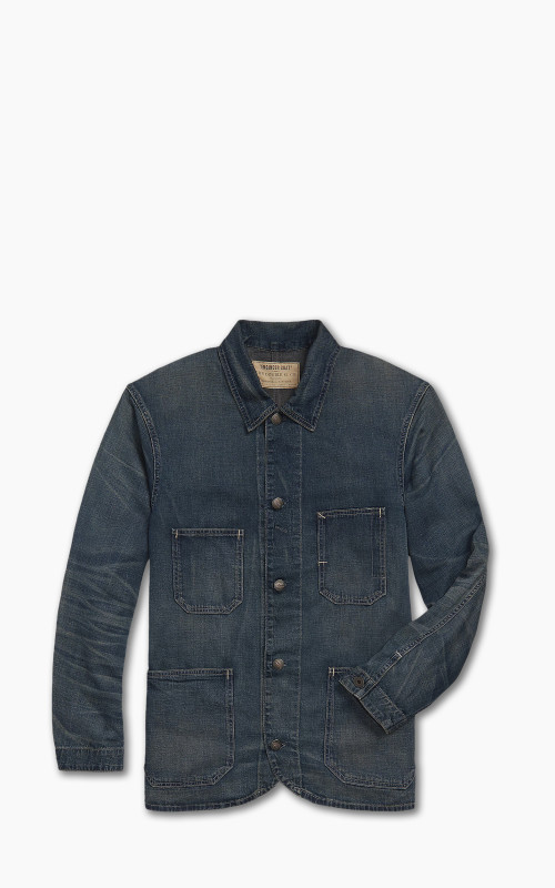 RRL Engineer Denim Jacket Cotton-Linen Torrington Wash