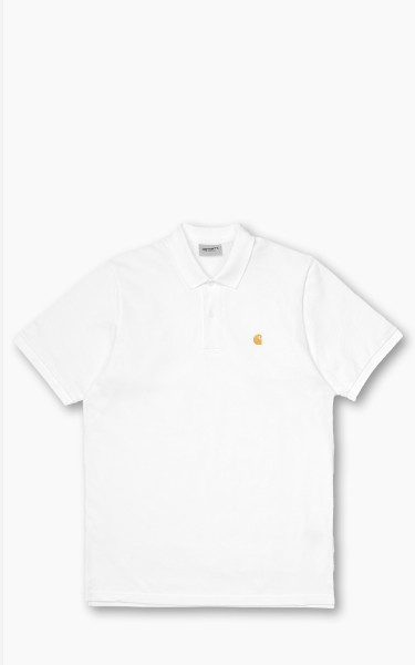 Carhartt WIP S/S Chase Pique Polo White/Gold