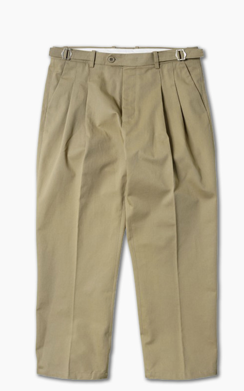 FrizmWORKS Side Adjust Two Tuck Pants Beige