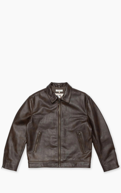 Nudie Jeans Eddy Rider Leather Jacket Brown