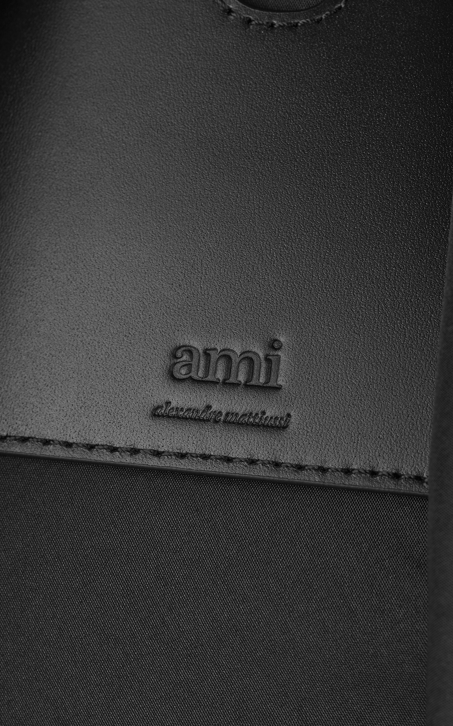 AMI Paris Backpack With Ami De Coeur Rivet Black