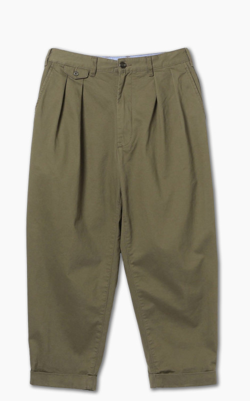 Beams Plus 2 Pleats Twill Chino Trouser Olive