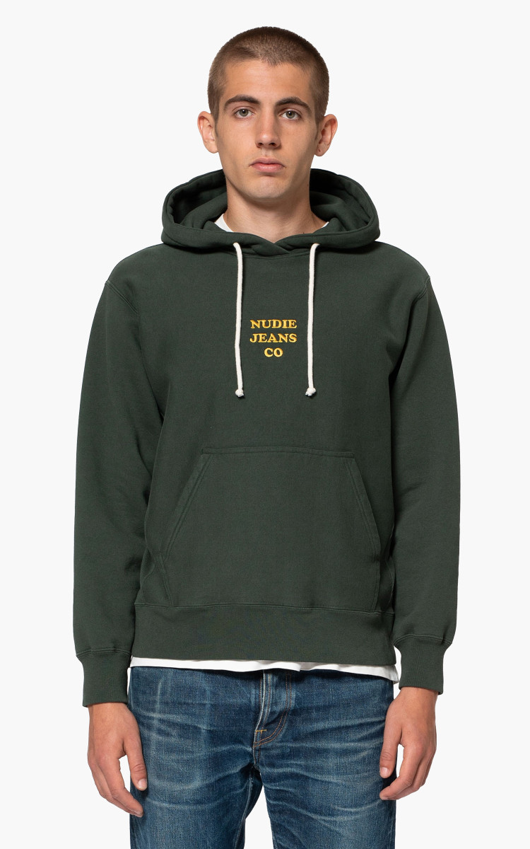 Nudie Jeans Fredrik Hoodie NJCO70 Racing Green Cultizm