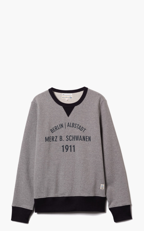 Merz b. Schwanen TR348BA Sweatshirt Grey Melange/Charcoal
