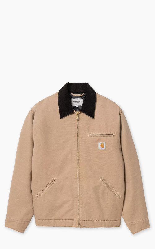 Carhartt WIP OG Detroit Jacket Winter Dearborn Canvas Aged Canvas Peanut/Black