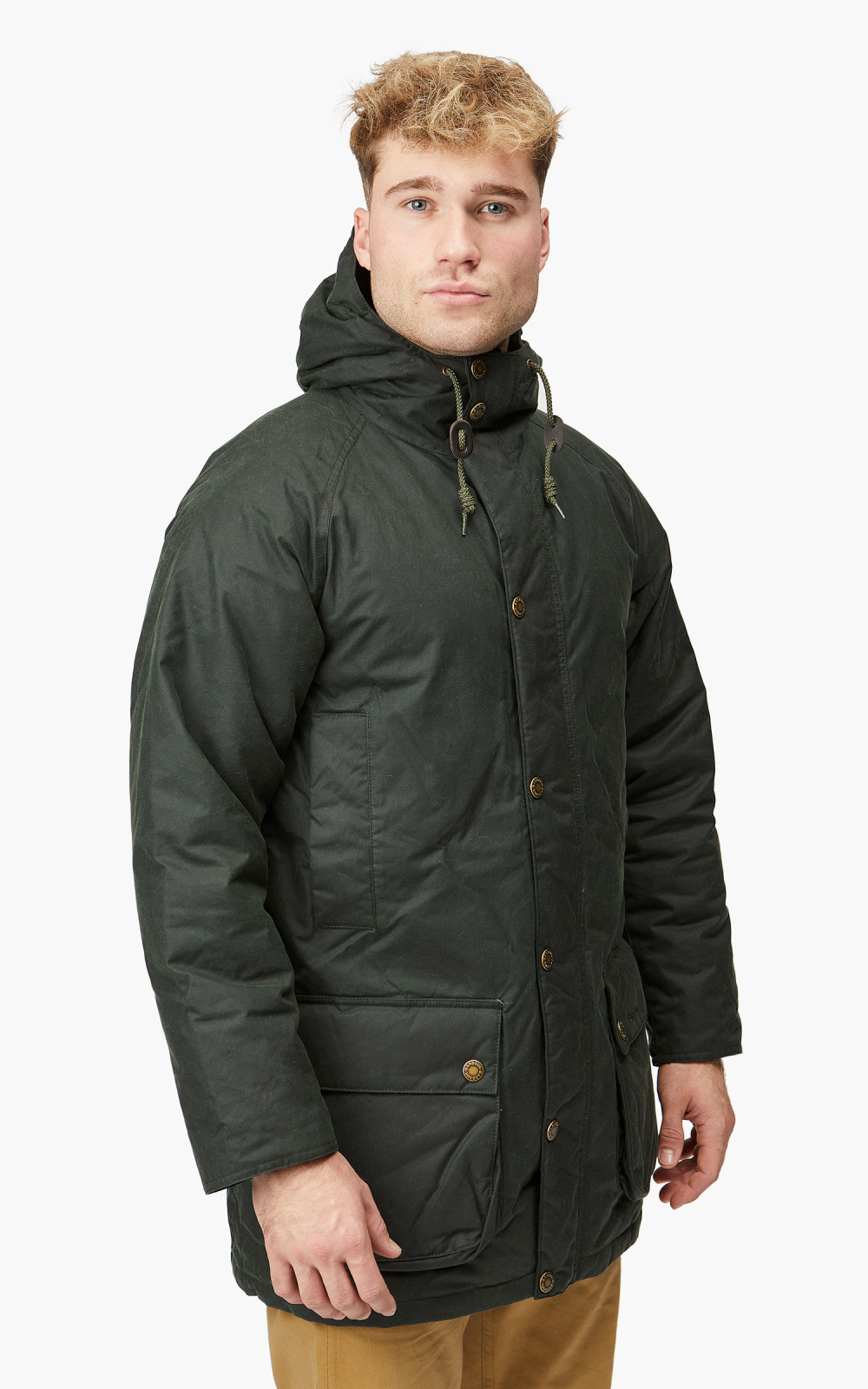 Hooded barbour wax jacket hotsell