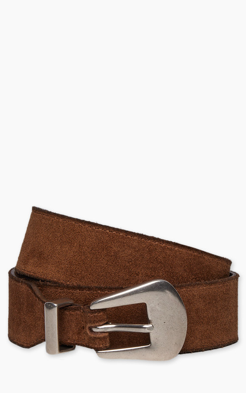 Fortela Phoenix Suede Leather Belt Testa Di Moro