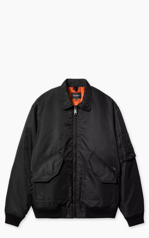 Carhartt WIP Olten Bomber Jacket Nylon Black/Turmeric