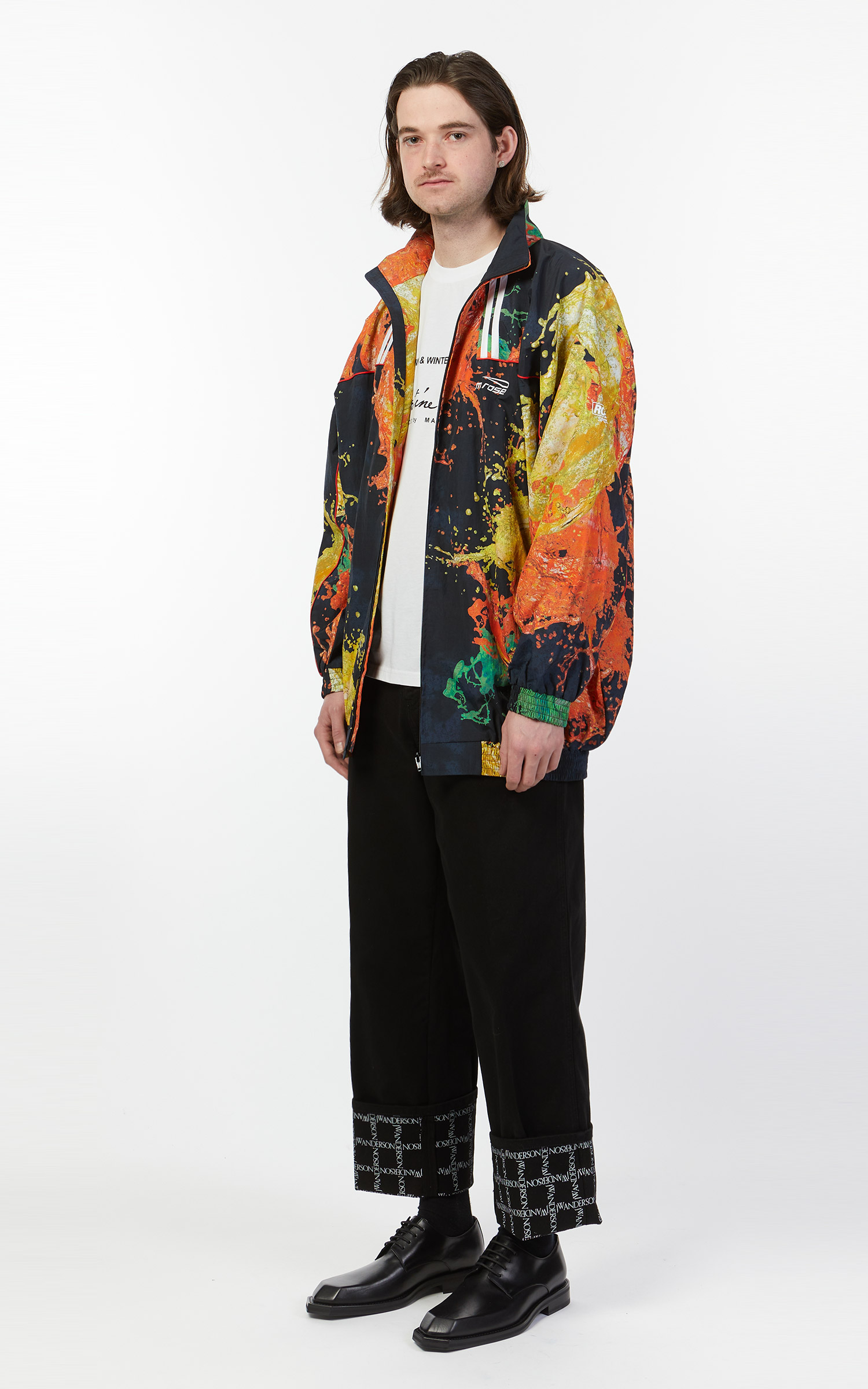 Martine Rose Oversized Track Jacket Navy/Splash Print | Cultizm