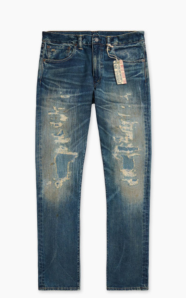 RRL High Slim Jean Brannon Repaired Wash