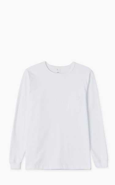 3sixteen Long Sleeve Pocket T-Shirt White