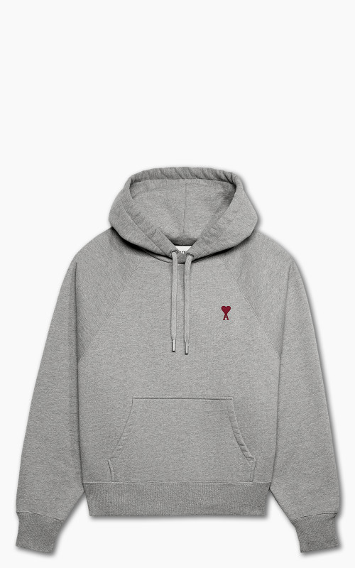 AMI Paris Ami De Coeur Hoodie Heather Grey