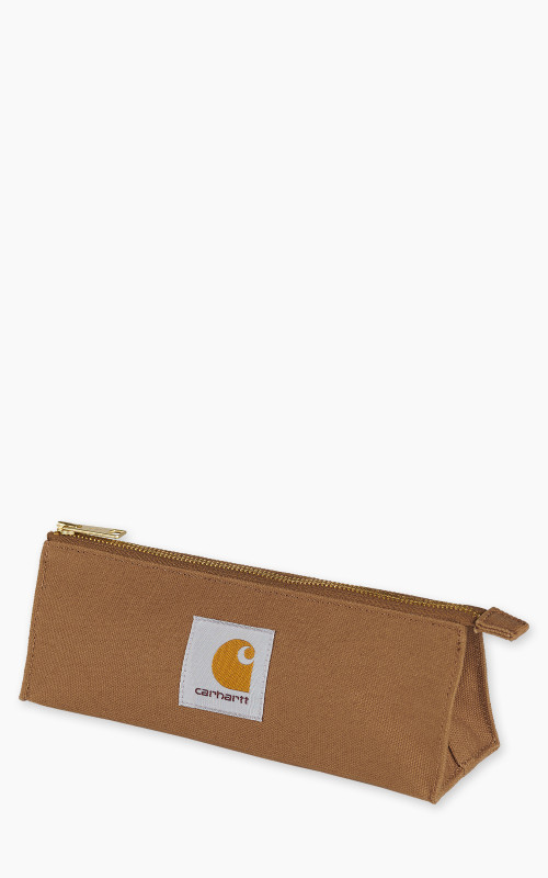 Carhartt WIP Canvas Pencil Case Dearborn Canvas Hamilton Brown