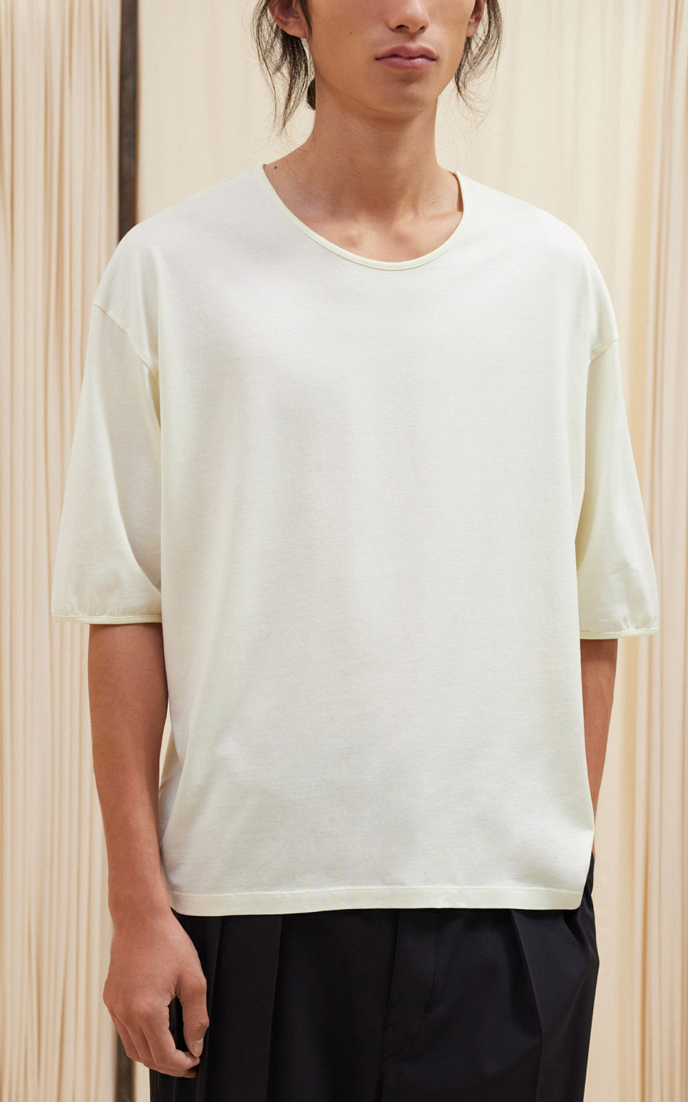 Lemaire Short Sleeve Relaxed T-Shirt Mercerised Jersey Lemon Glaze | Cultizm