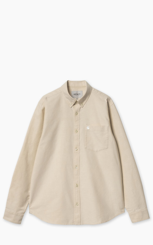 Carhartt WIP L/S C-Logo Shirt Cornsilk/White