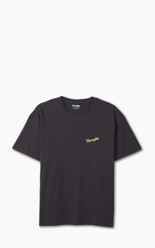 Wrangler Slogan Tee Faded Black