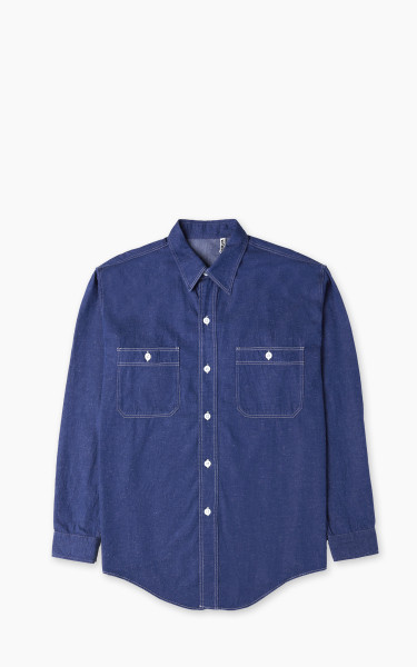 Kaptain Sunshine Work Shirt Cotton/Hemp Indigo Blue