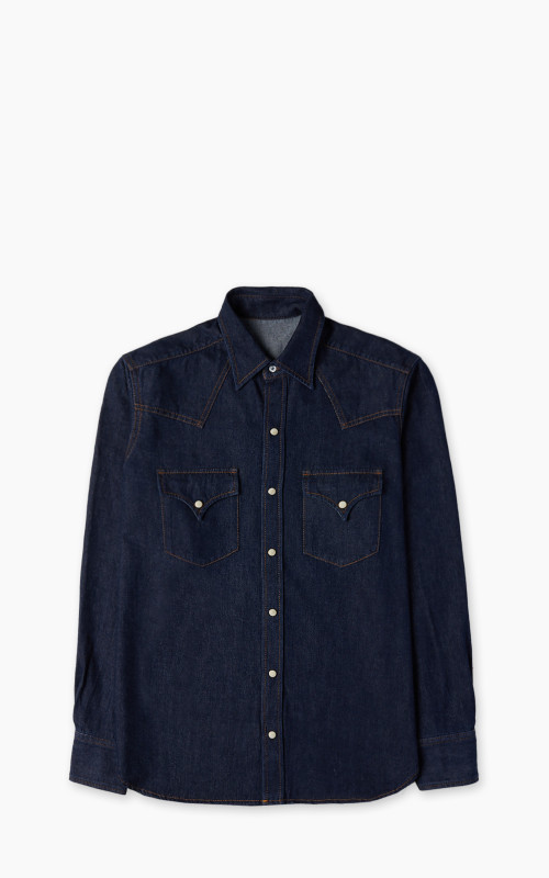 Fortela Texan Denim Western Shirt Indigo