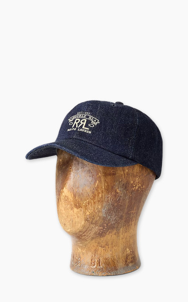 RRL Ranch Logo Denim Ball Cap Indigo Rinse