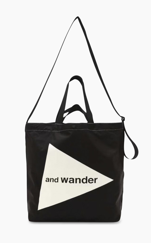 and wander CORDURA Logo Tote Bag Large Black