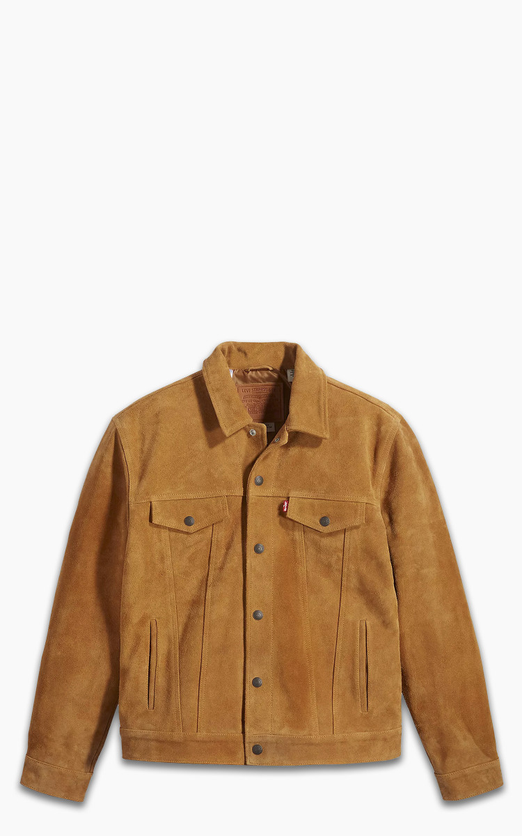 Levi s Highland Suede Trucker Jacket Brown Cultizm