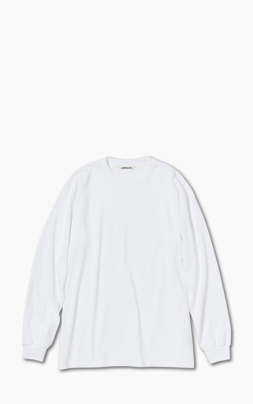 Auralee Luster Painting L/S Tee White