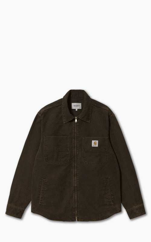 Carhartt WIP Garen Shirt Jac Black/Deep H Brown Stone Washed