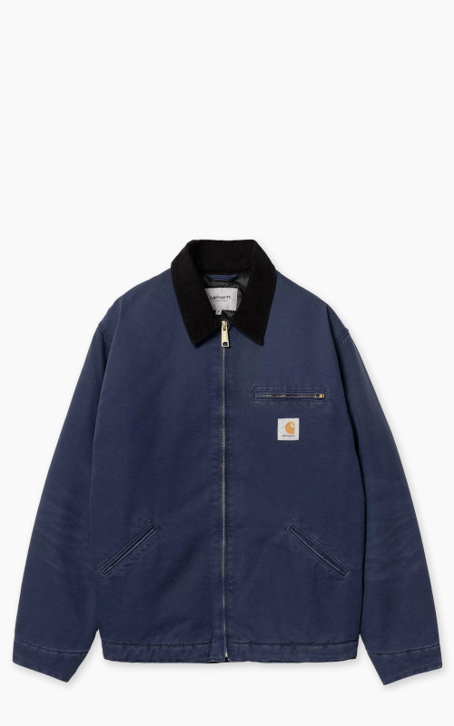 Carhartt WIP OG Detroit Jacket Winter Dearborn Canvas Aged Canvas Air Force Blue/Black