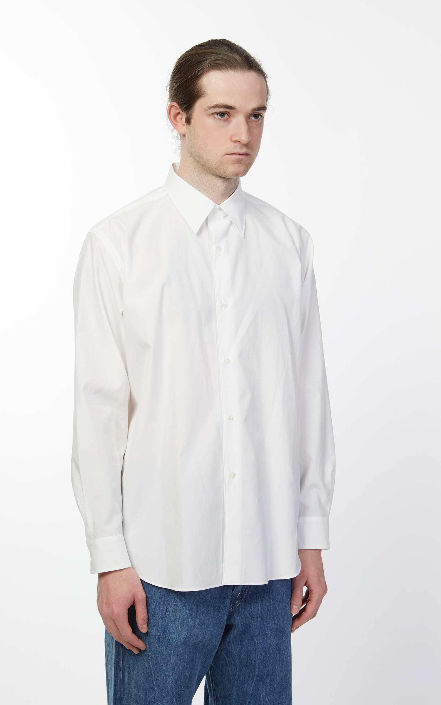 Auralee Washed Finx Twill Shirt White | Cultizm