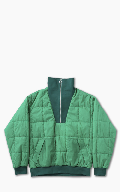 Kaptain Sunshine Quilting Pullover Jacket Kelly Green | Cultizm