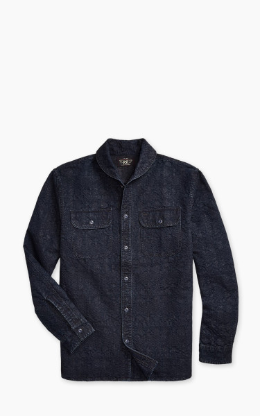 RRL Indigo Jacquard Workshirt Indigo