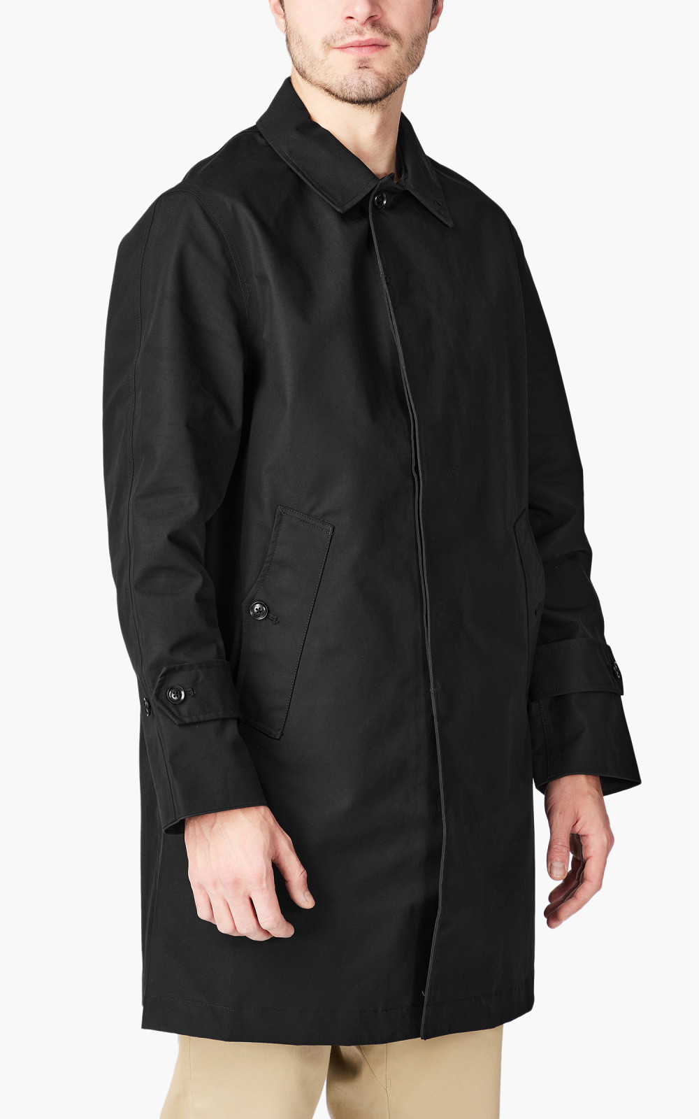 Nanamica GORE-TEX Soutien Collar Coat Black | Cultizm