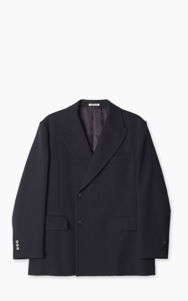 Auralee Double Cloth High Count Wool Jacket Dark Navy