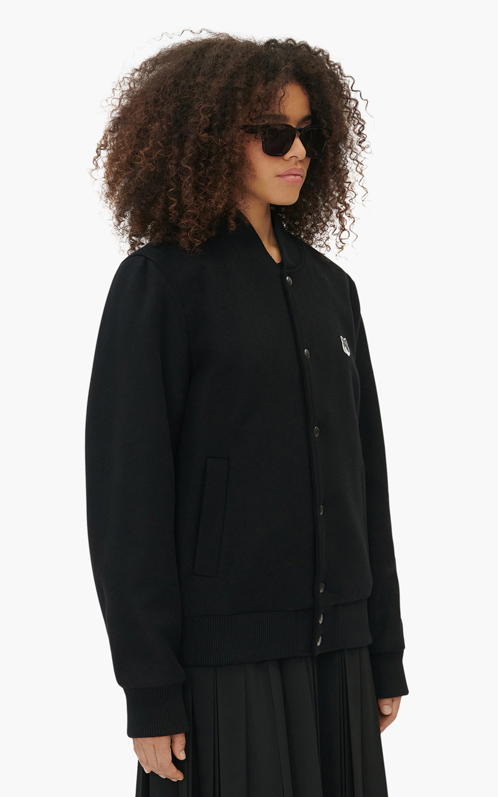 Maison Kitsuné Classic Teddy Jacket Black | Cultizm