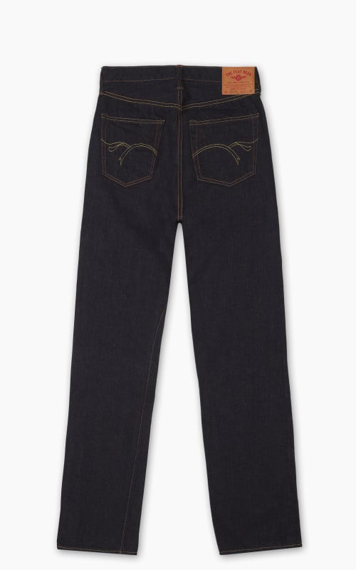 The Flat Head FN-3004 Wide Tapered Jeans Selvedge One Wash Indigo
