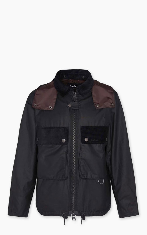 Barbour Re-Engineered Waxed Spey Jacket Black