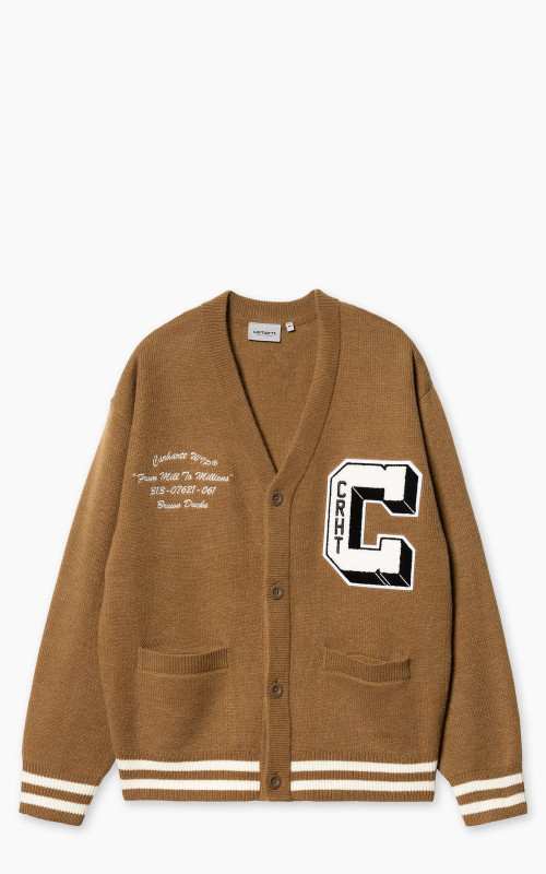 Carhartt WIP Brown Ducks Cardigan Hamilton Brown/Wax