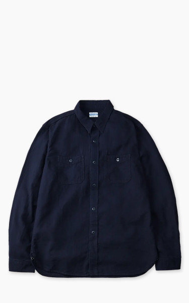 The Flat Head FN-SCK-009L Dobby Work Shirt Selvedge Indigo