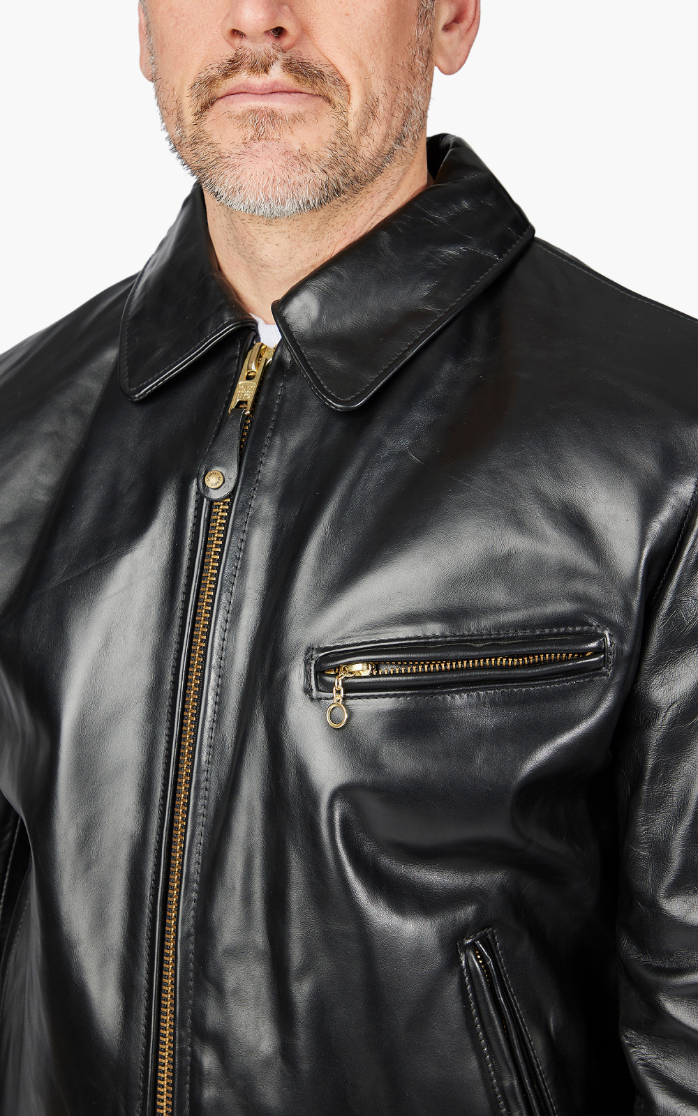 Schott Nyc H Racer Motorcycle Leather Jacket Black Cultizm